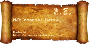 Mármarosi Betta névjegykártya